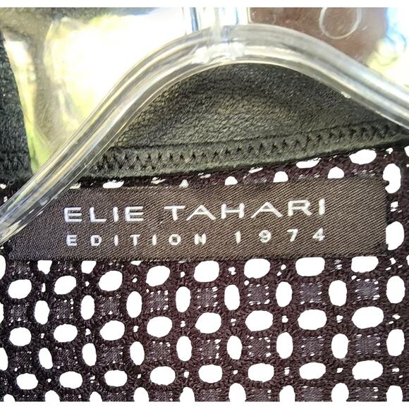 Elie Tahari Edition 1974 Capsule Collection Mesh Shacket sz S Lamb Leather Trim - Picture 7 of 13